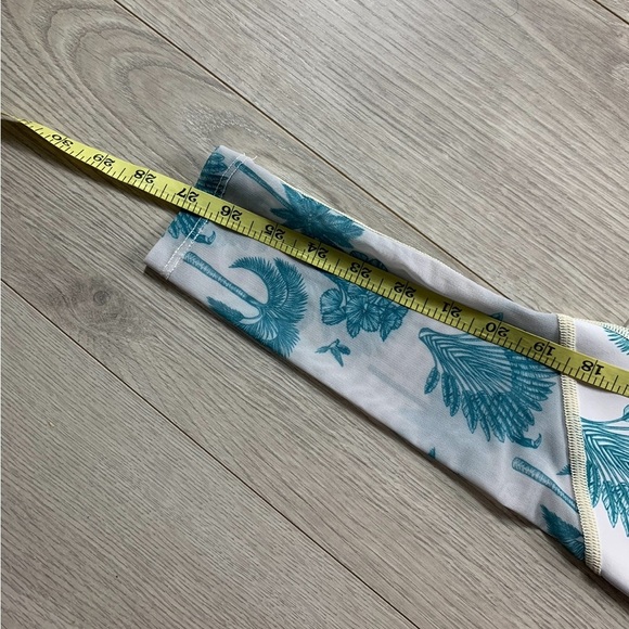 Beach Riot Sport Teal Palm Tree Mesh Leggings - Picture 11 of 11